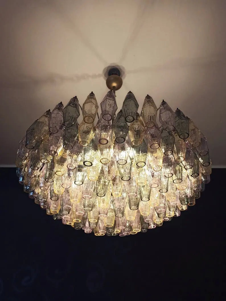 Murano Chandelier – Poliedri – 185 glass – Multi