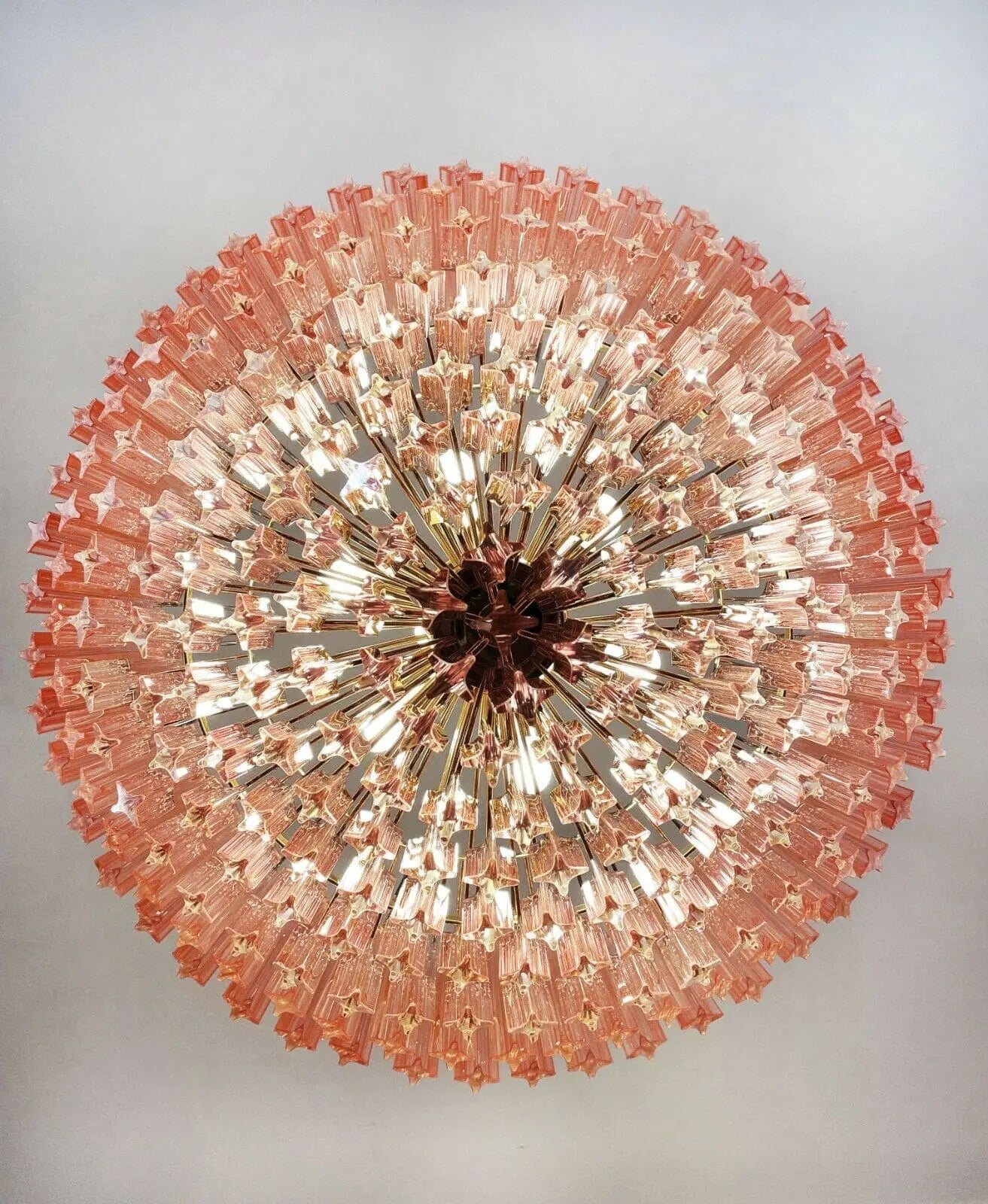 Murano Chandelier – 265 prisms – Pink