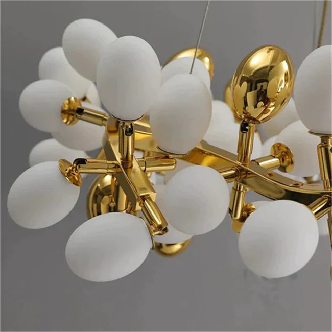 Post Modern Round Grape Branch Chandelier