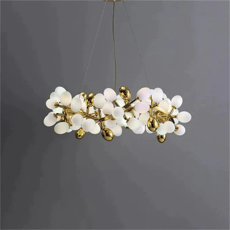Post Modern Round Grape Branch Chandelier