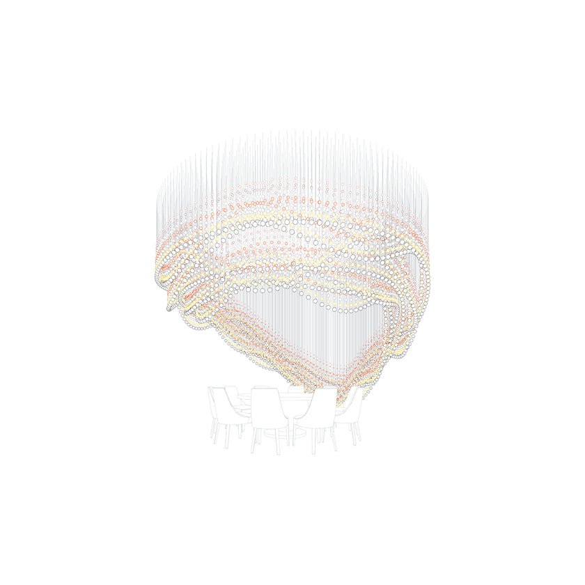 Pearl Curtain Customize Chandelier