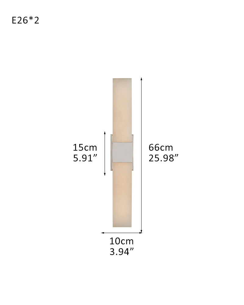 8 Lights Organic Elegance Linear Convet Alabaster Chandelier