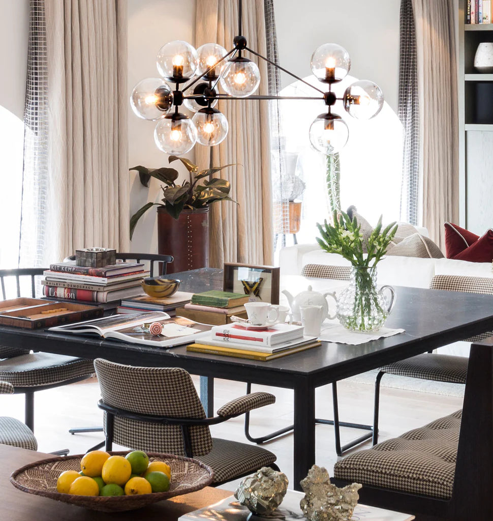 Modo Chandelier - 3 Sided, 10 Globes