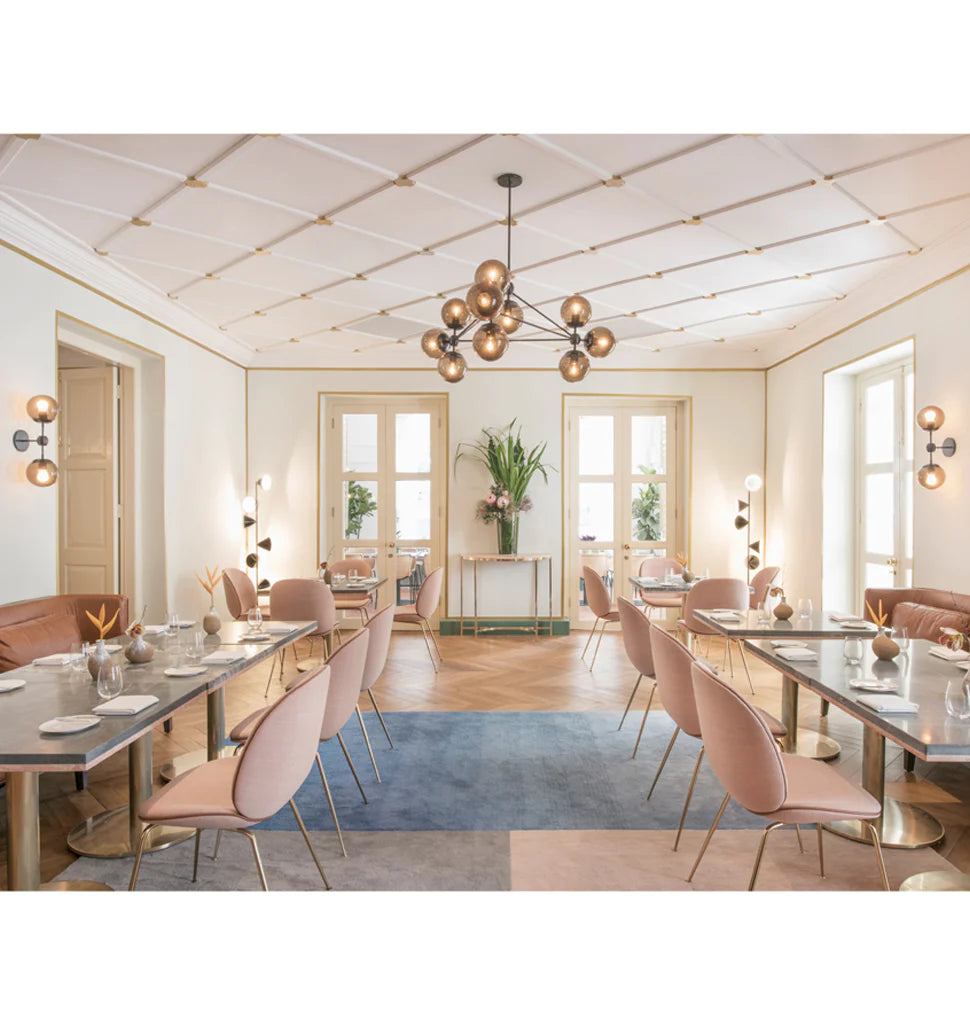 Modo Chandelier - 3 Sided, 10 Globes