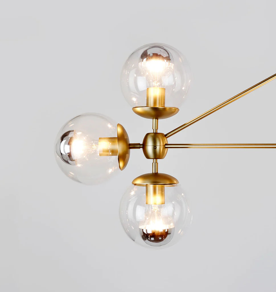 Modo Chandelier - 3 Sided, 10 Globes