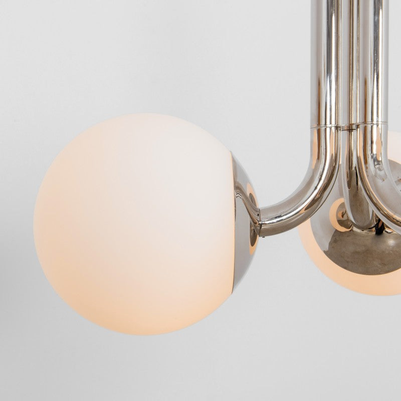 Tubular 3-Light Modern Brass Chandelier