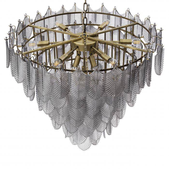 Verbier Modern Glass Chandelier [S/L] - [Brass]