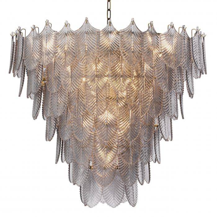 Verbier Modern Glass Chandelier [S/L] - [Brass]
