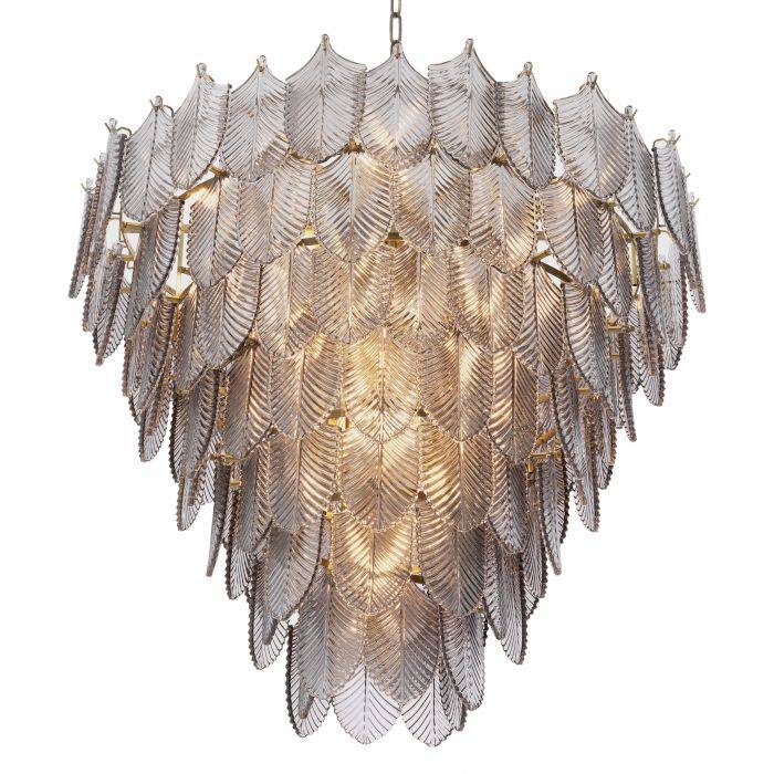 Verbier Modern Glass Chandelier [S/L] - [Brass]