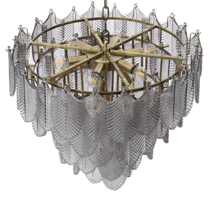 Verbier Modern Glass Chandelier [S/L] - [Brass]