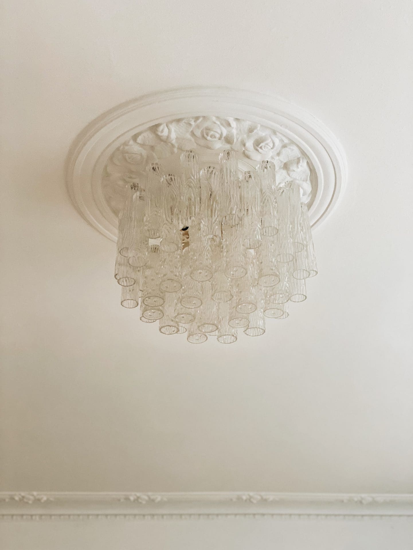 Vintage – Murano chandelier for Venini – 1970 – Transparent