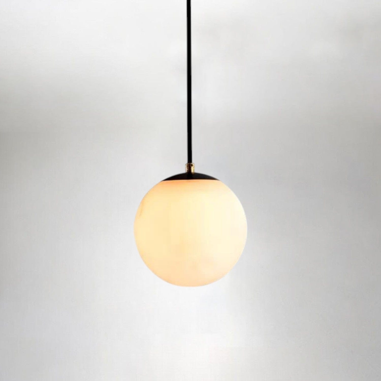 1 LIGHTS Alabaster Ball Chandelier