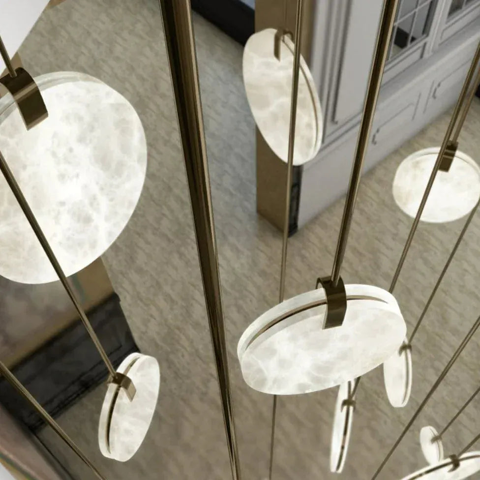 Alabaster Disc Pendant Light 9.8