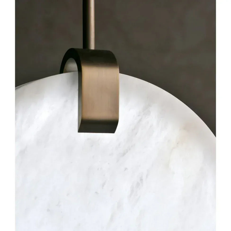 Alabaster Disc Pendant Light 9.8", 13.8", 17.7", 21.3", 25.2"