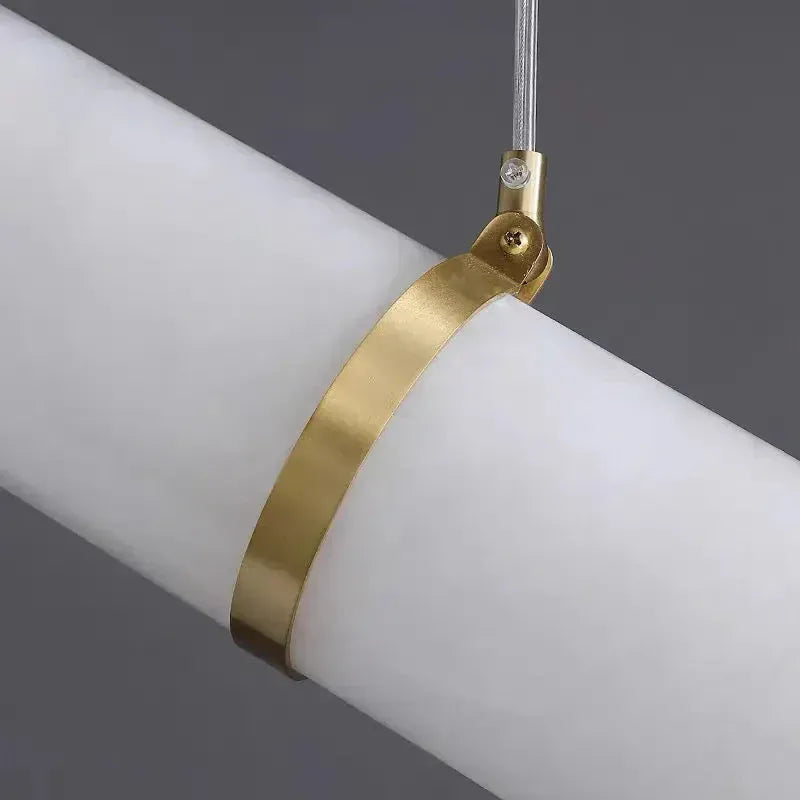 Alabaster Kitchen Round Tube Pendant Lighting