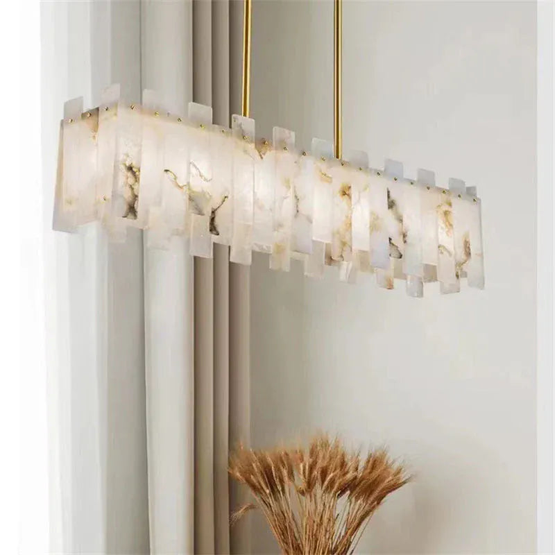 Alabaster Linear Chandelier 38.6