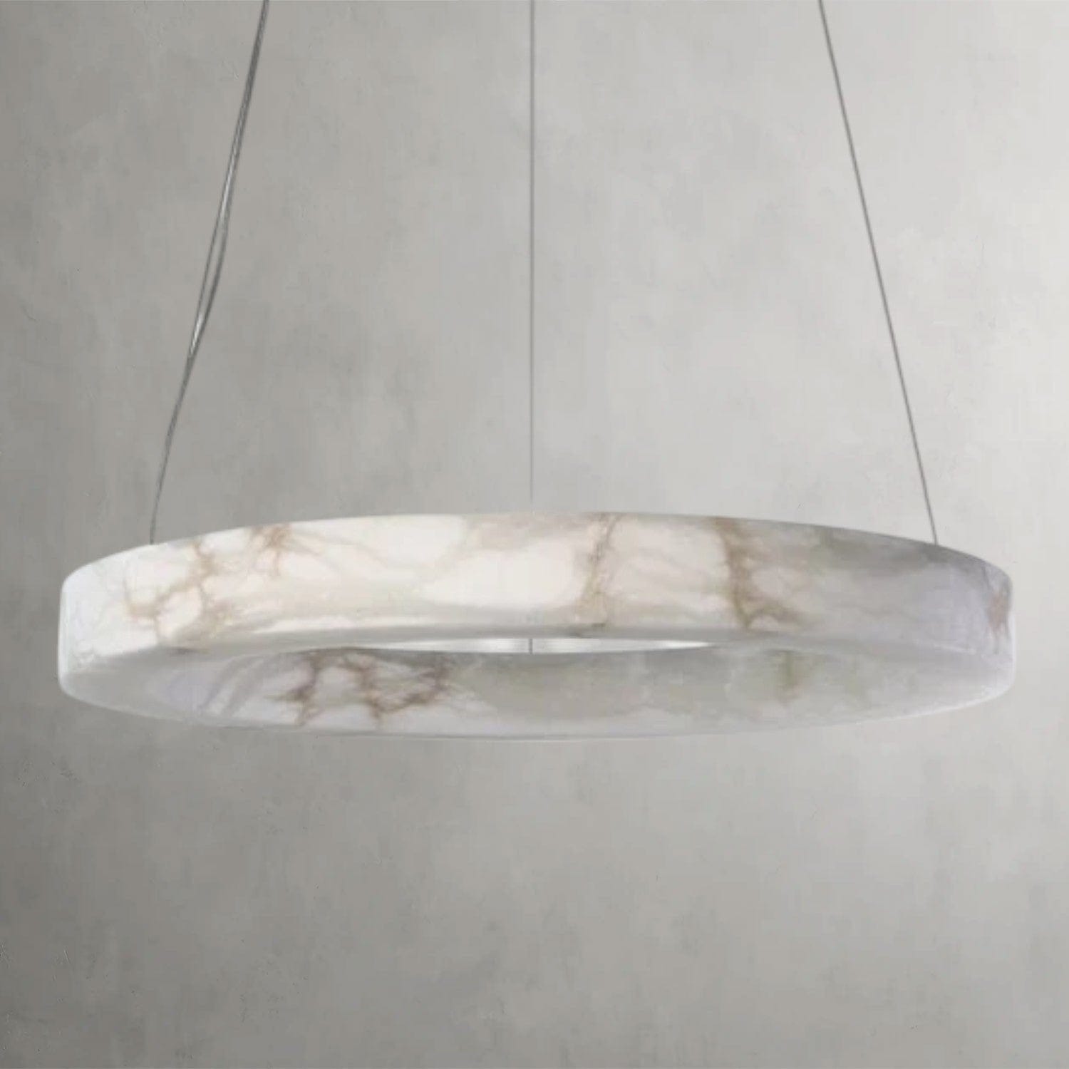 600 x 60 x 60 mm Alabaster natural stone round chandelier