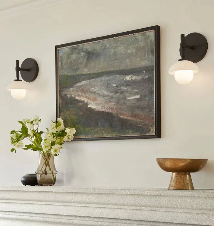 Alabaster Shade Greenwich Wall Sconce