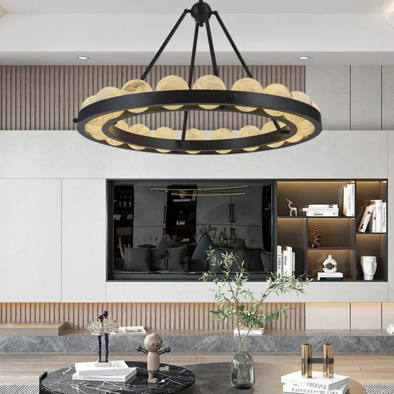 Alabaster Suter Chandelier 35.4