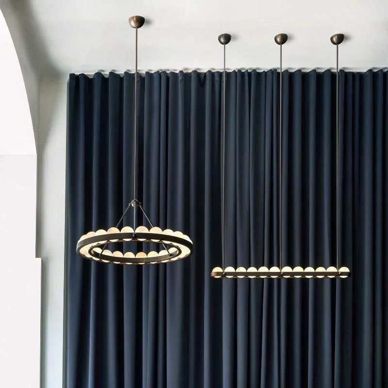 Alabaster Suter Chandelier 35.4