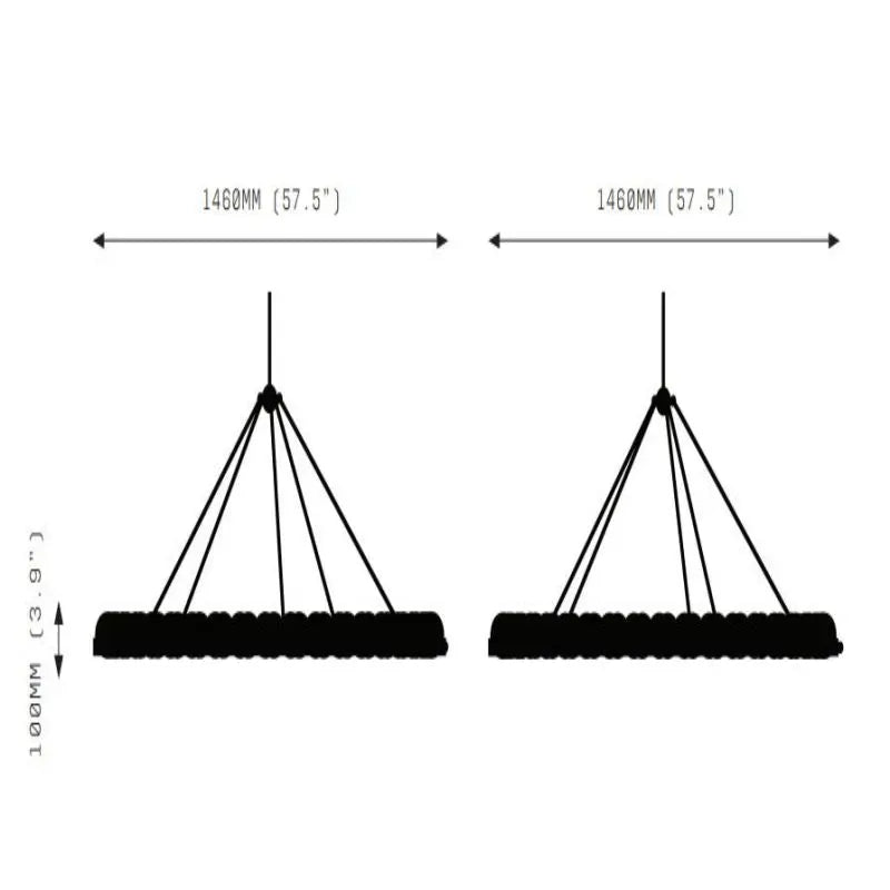 Alabaster Suter Chandelier 35.4", 46.5", 57.5"