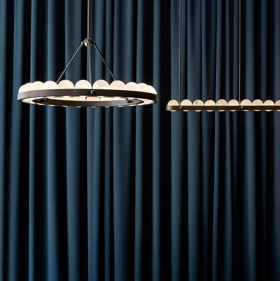 Alabaster Suter Chandelier 35.4