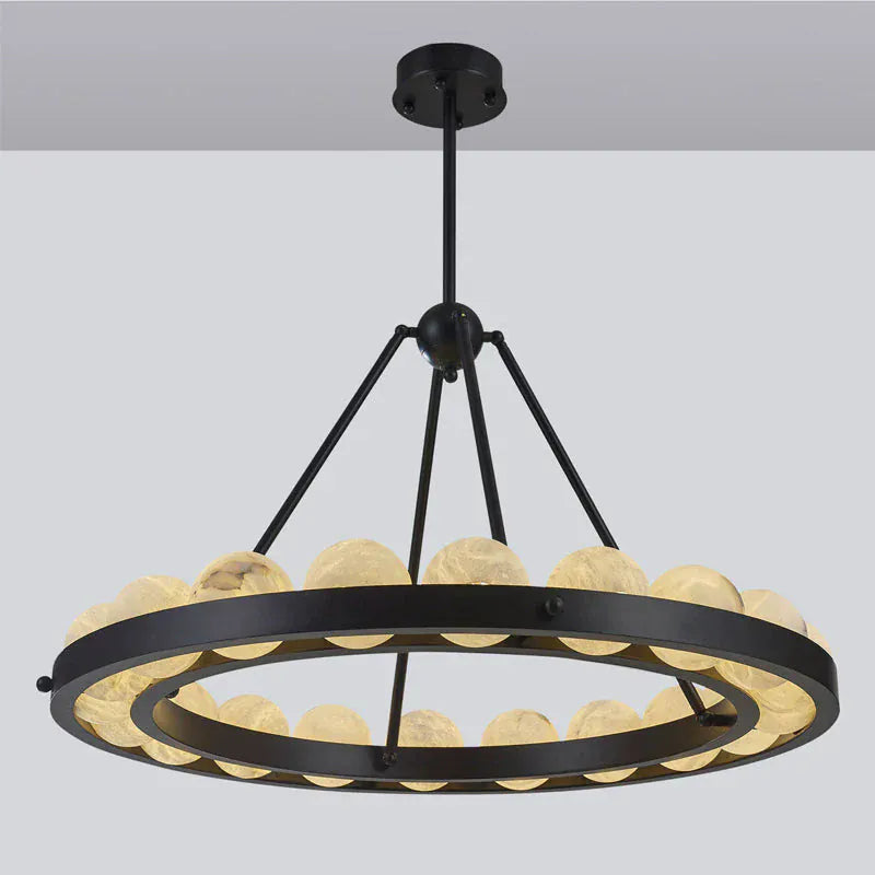 Alabaster Suter Chandelier 35.4", 46.5", 57.5"