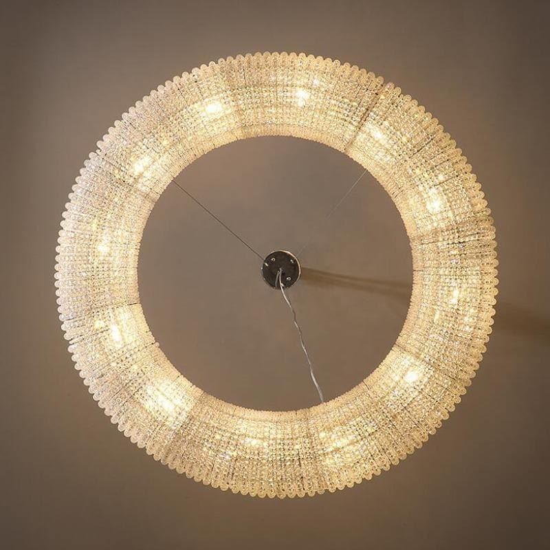 Amber Halo Ring Modern Clear Crystal Chandelier