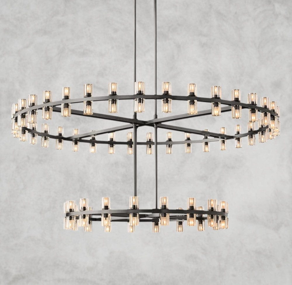 Bronze Arcachon LED Round Two-Tier Chandelier 60