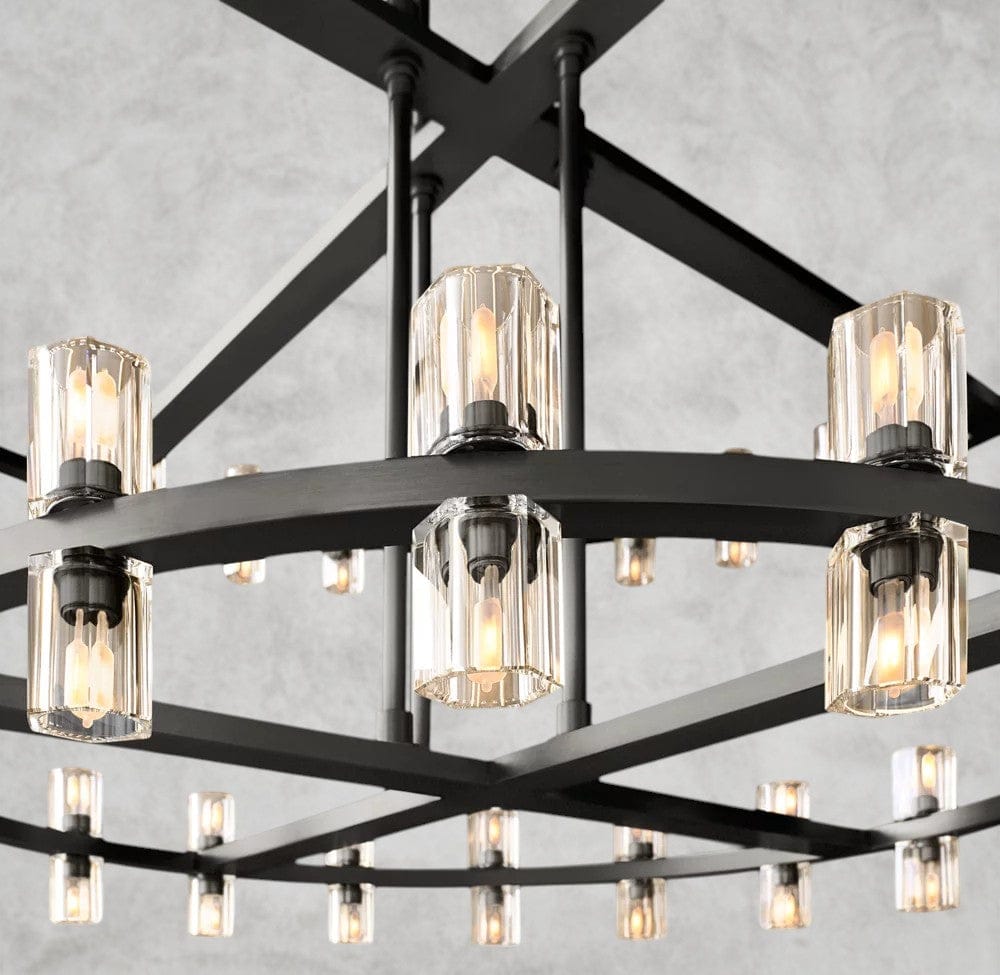 Arcachon LED Round Two-Tier Chandelier 60"