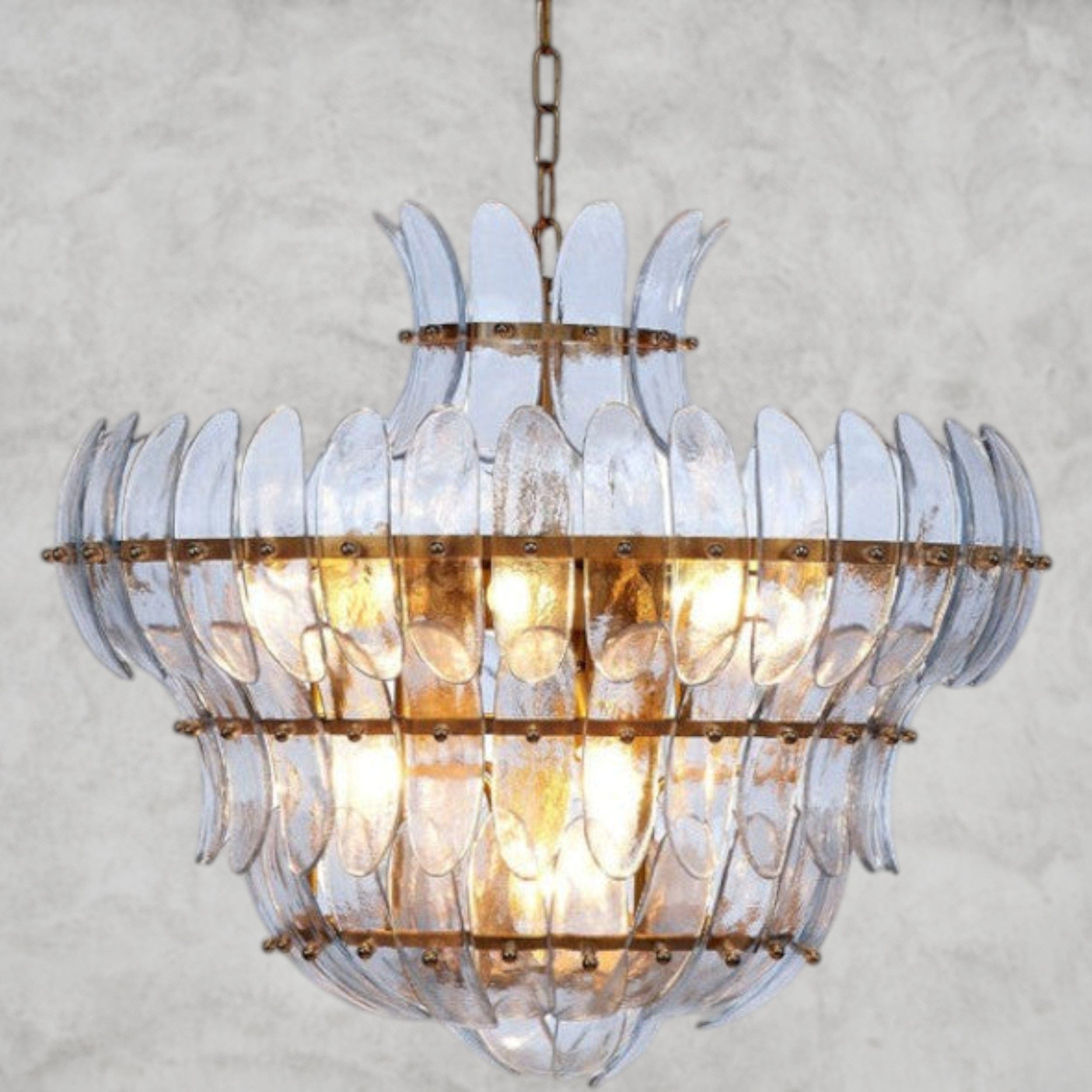 Blue Arcade 10-Light Glass Chandelier