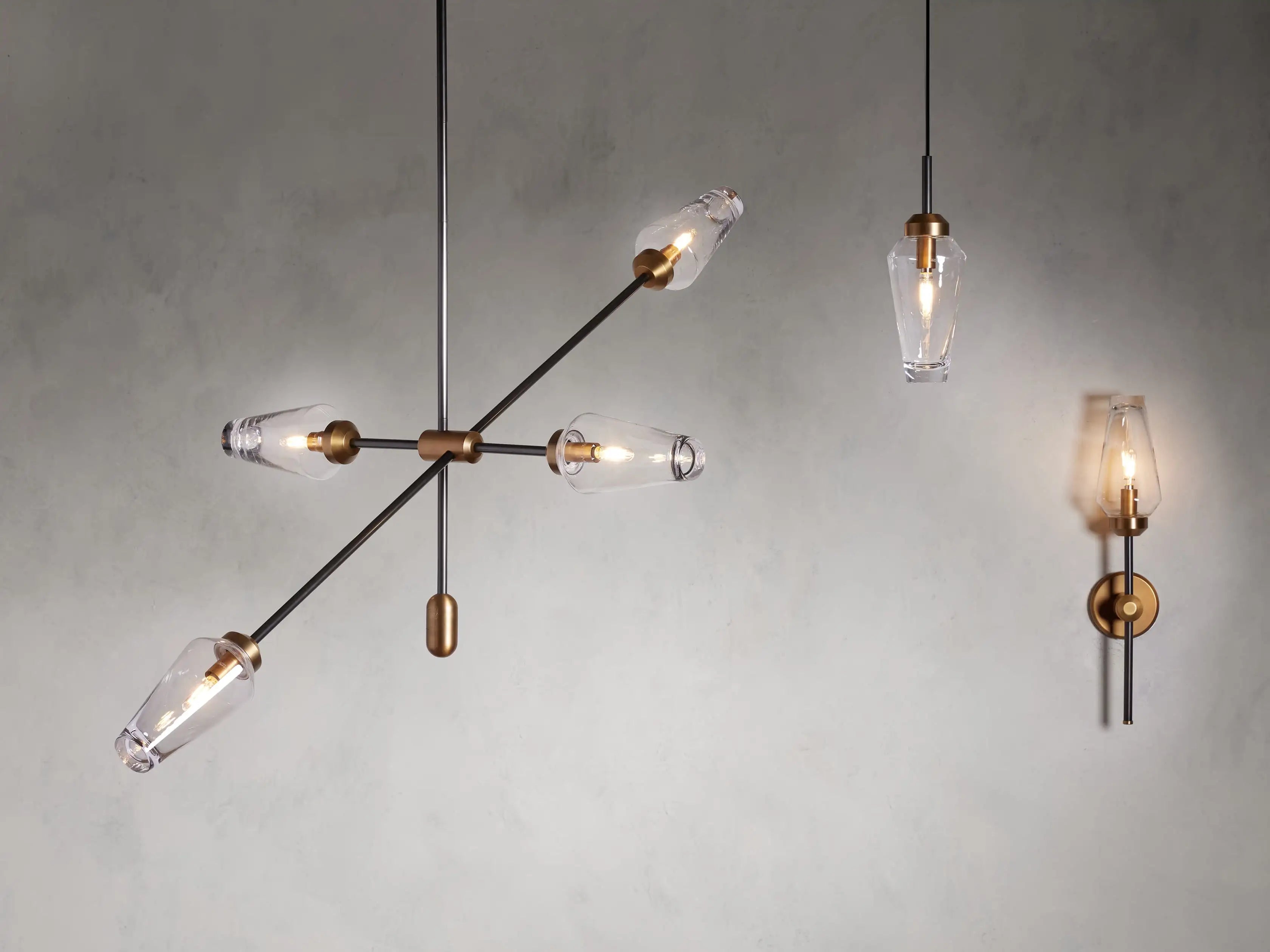 Arrow Bronze Chandelier