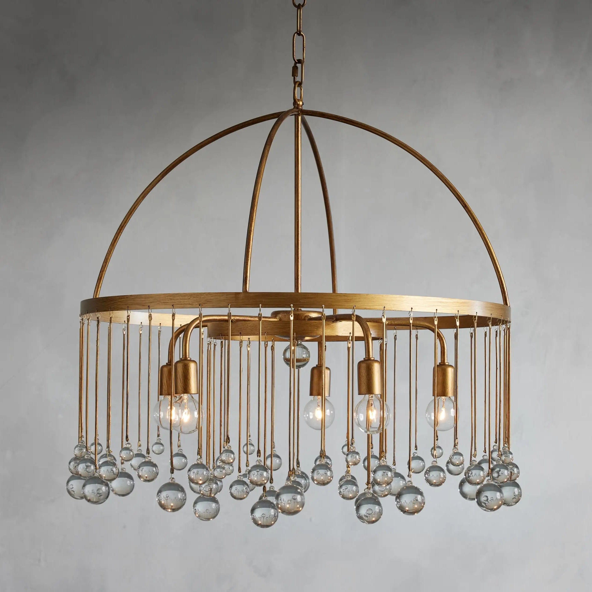 2-TIER / Brass Aubrey Round Chandelier 2-TIER, 4-TIER
