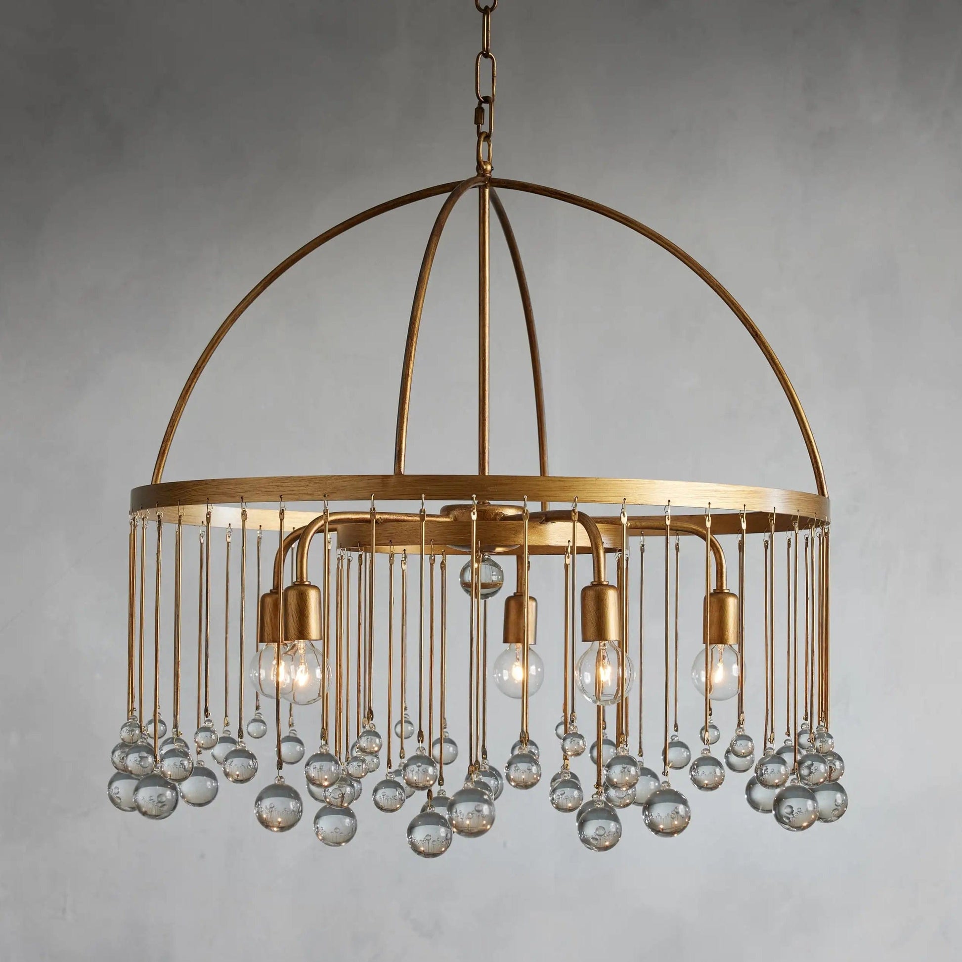 2-TIER / Brass Aubrey Round Chandelier 2-TIER, 4-TIER