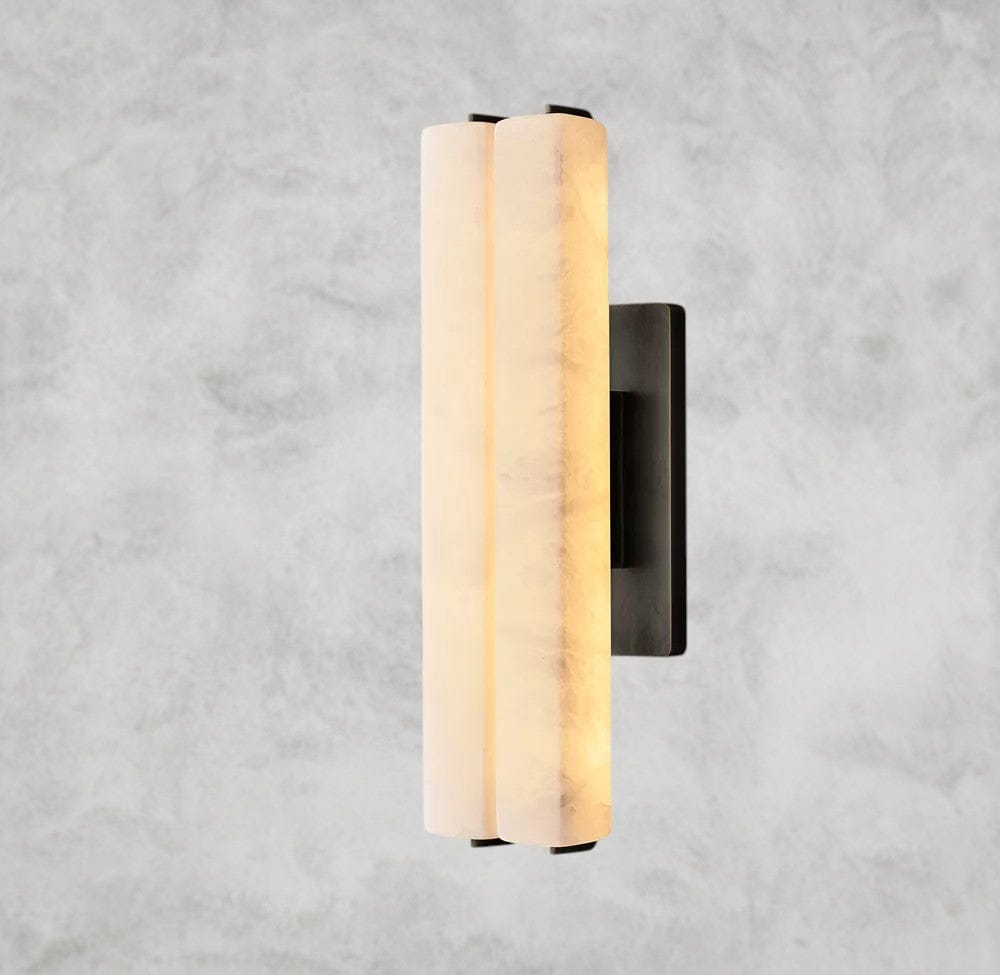 19" / Bronze Audubon Alabaster Double Sconce