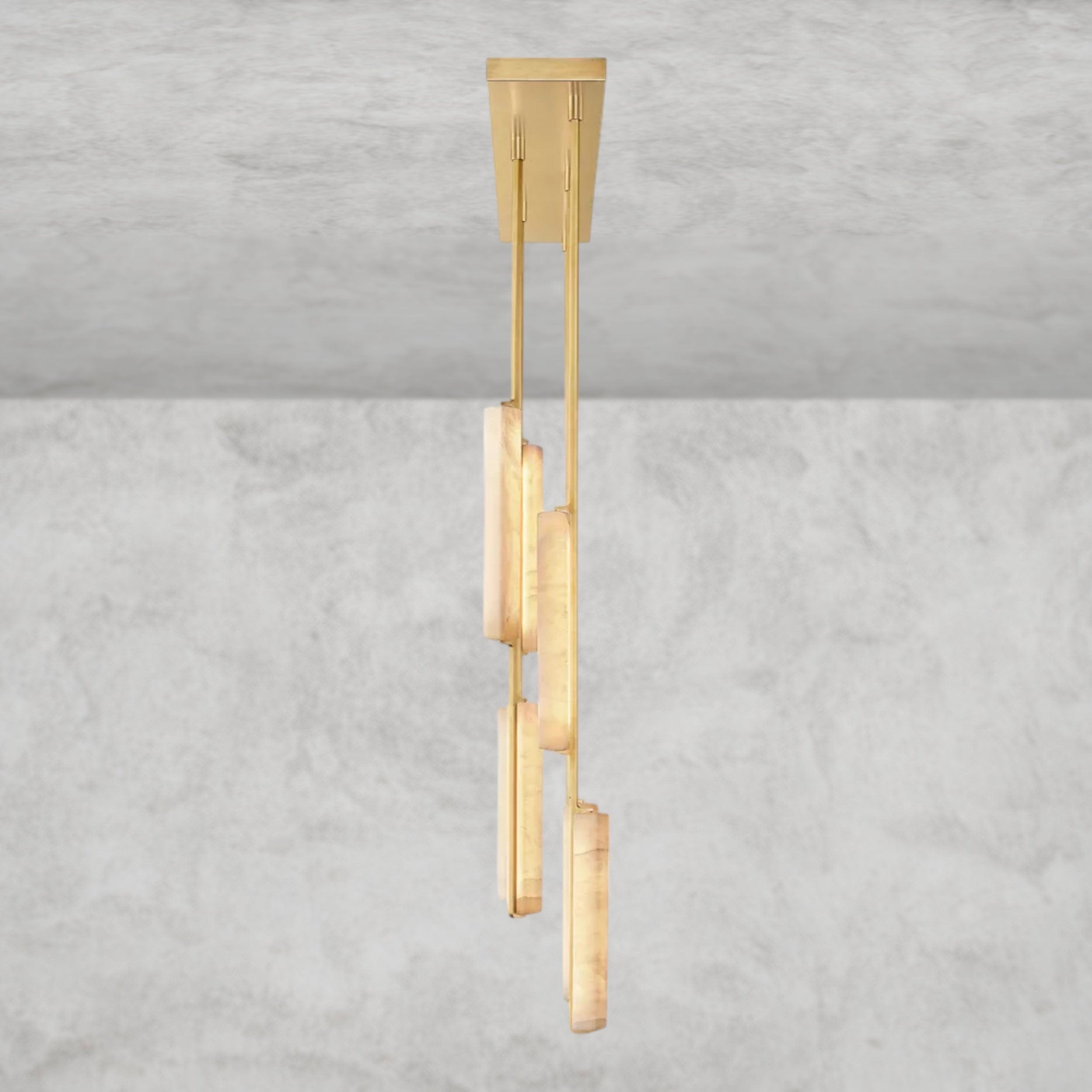 Audubon Alabaster Linear Chandelier 54