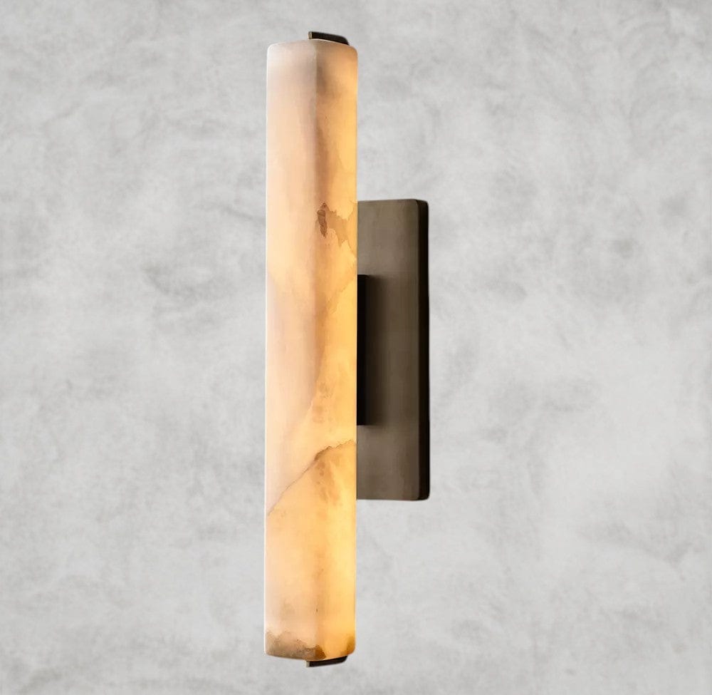 19" / Bronze Audubon Alabaster Single Sconce