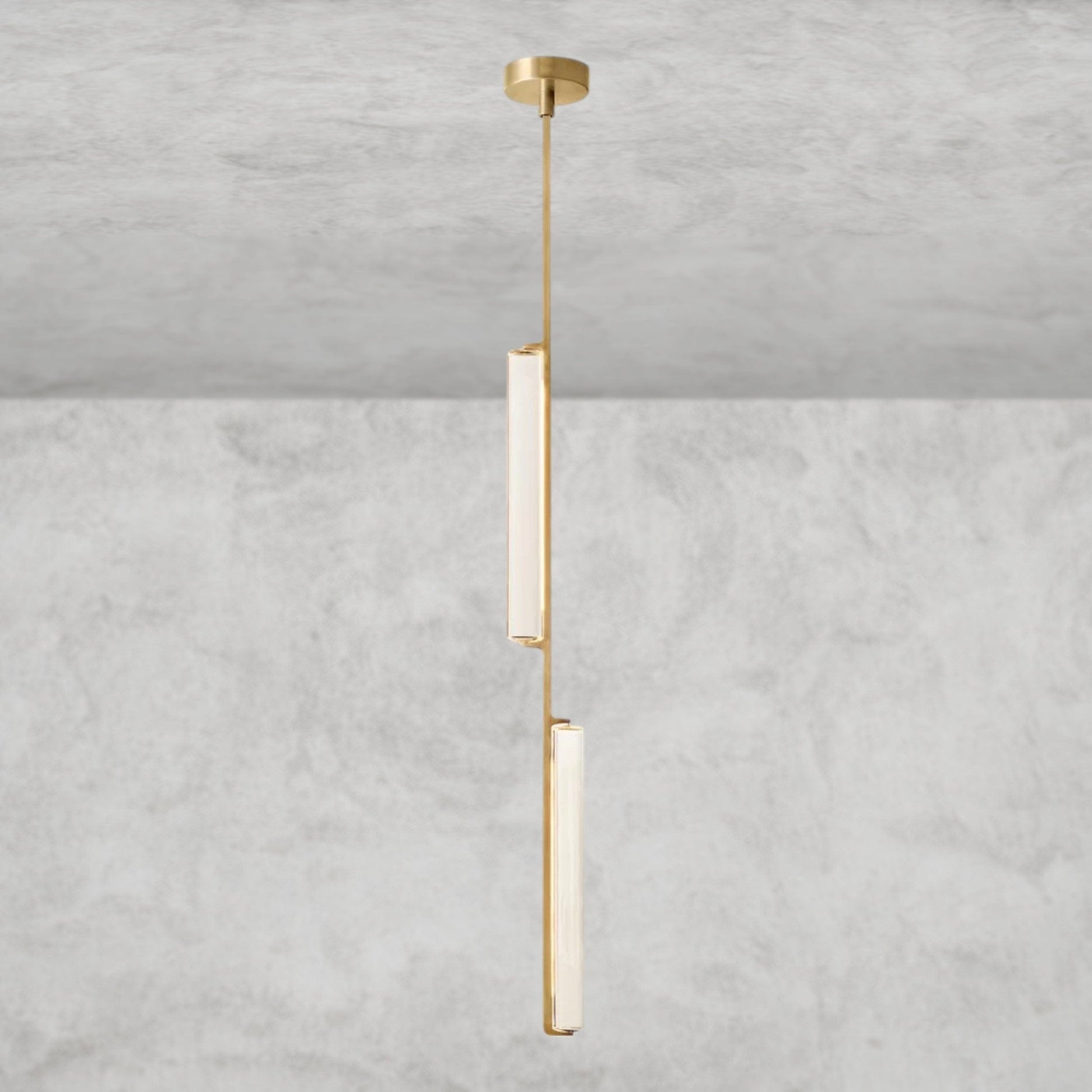 Brass Audubon Crystal Pendant