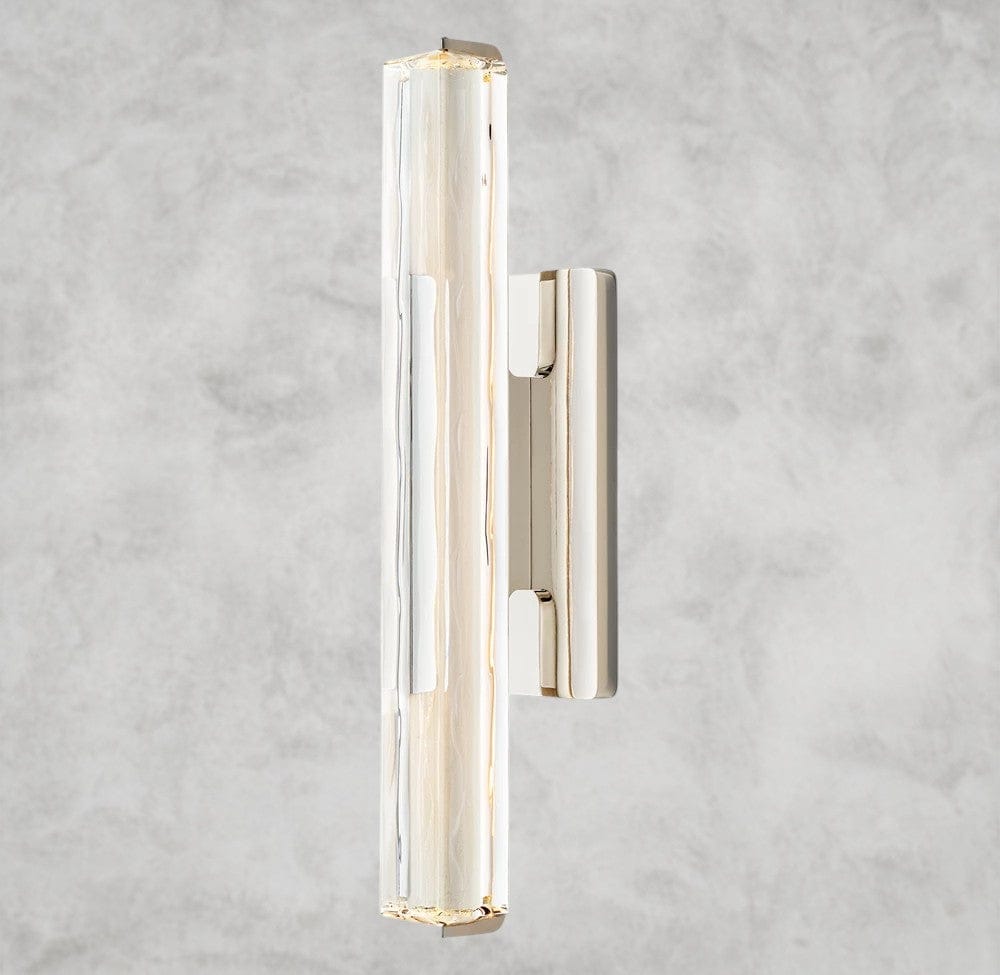 19" / Nickel Audubon Crystal Single Sconce