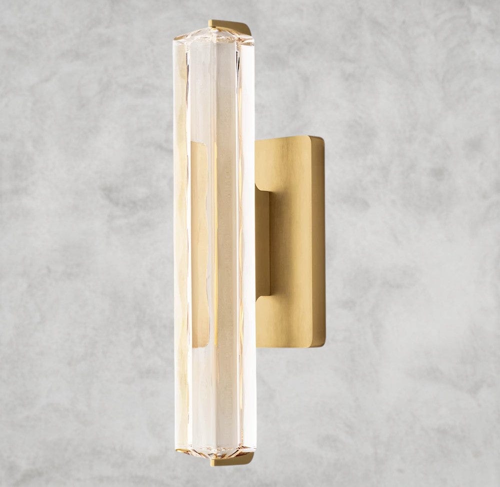 15" / Brass Audubon Crystal Single Sconce