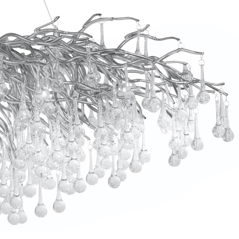 Stunning Tree Branch Crystal Chandelier with Clear Teardrop-shaped for Living/Dining Room