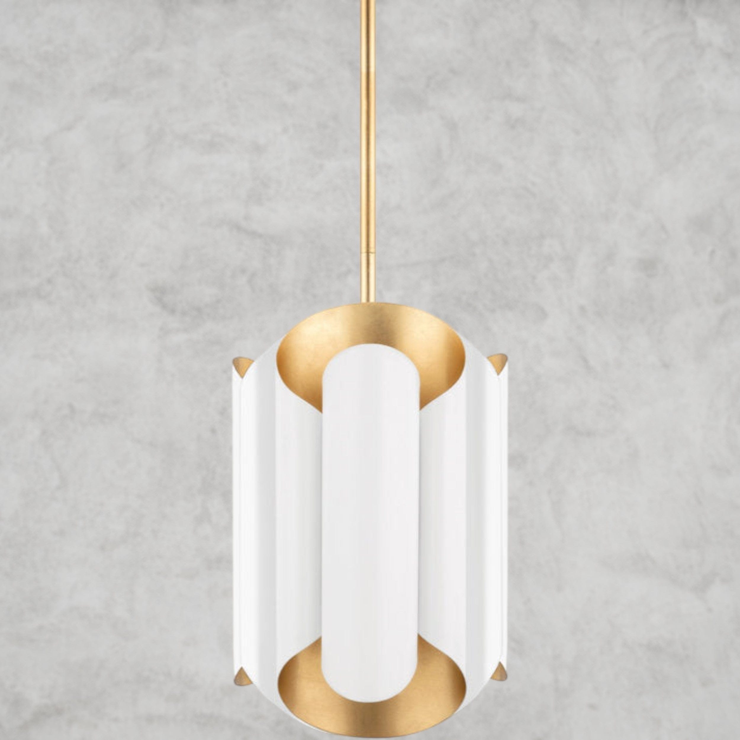 White Bainks Pendant Light 6"