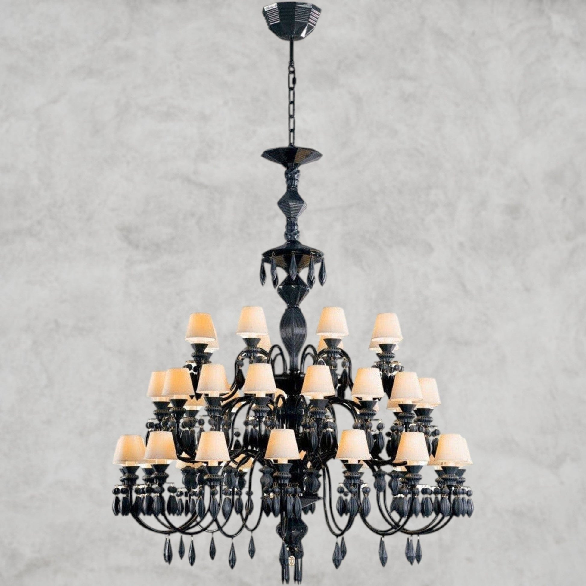 Absolute Black I Belle De Nuit 40-Lights Chandelier
