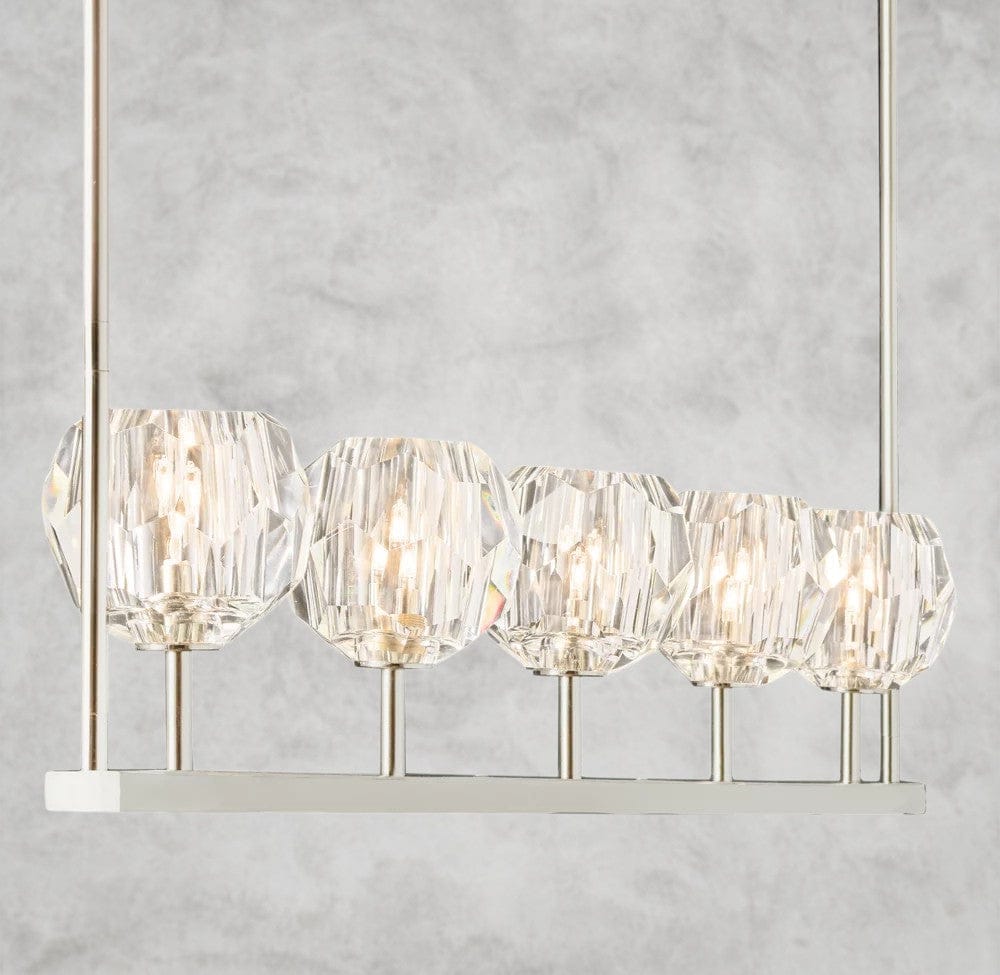 Boule De Cristal Clear Glass Linear Chandelier 48