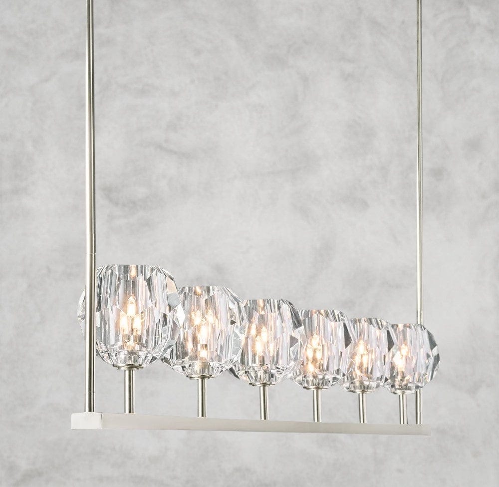 Boule De Cristal Clear Glass Linear Chandelier 48