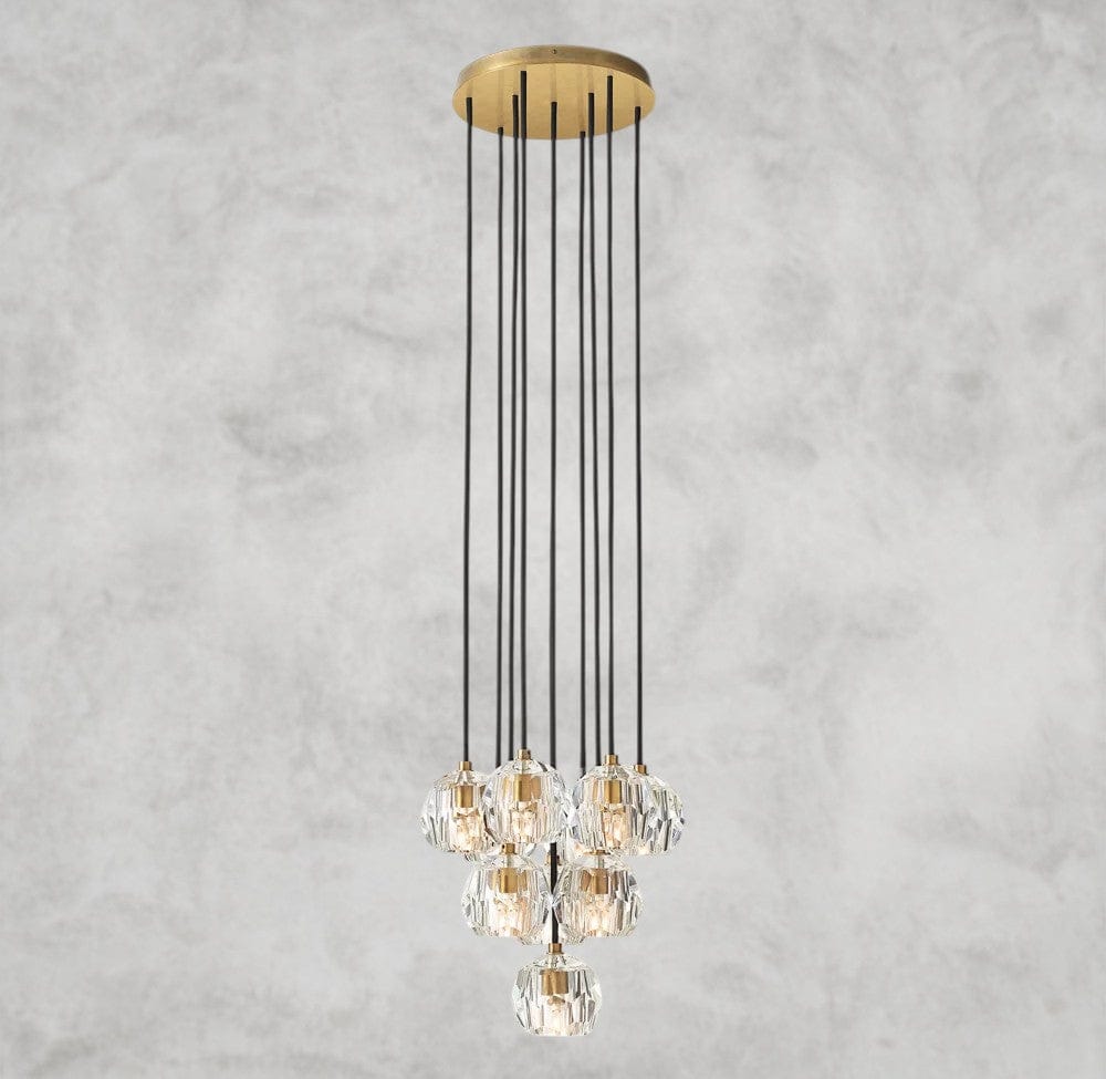 Boule De Cristal Clear/ Smoke Glass Round Cluster Chandelier 14", 19", 24", 30", 40"