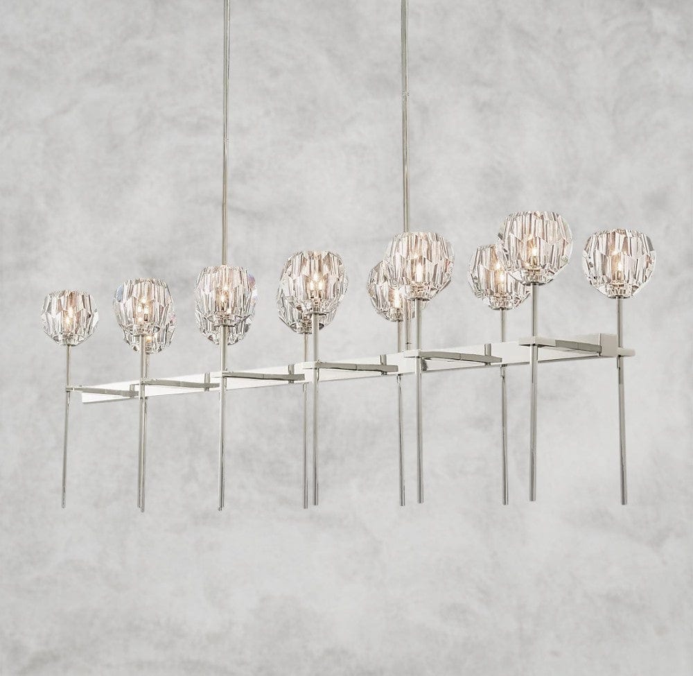 Boule De Cristal Double Linear Chandelier 60