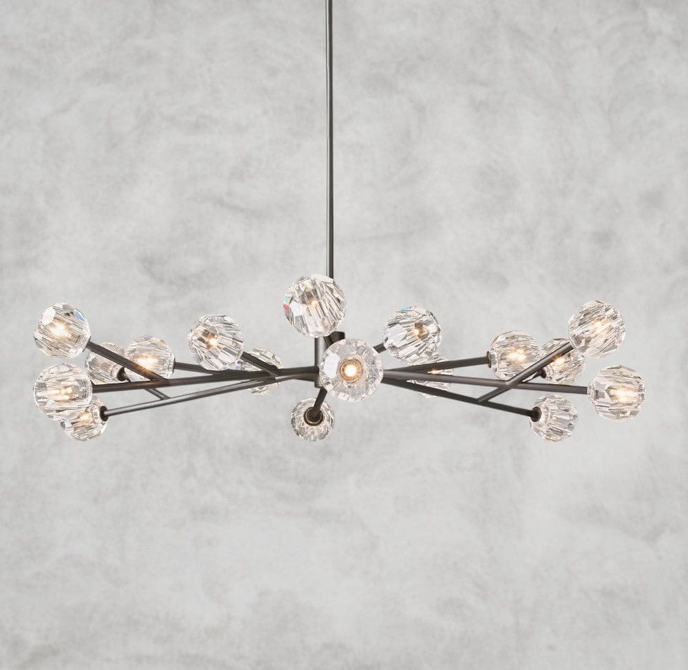 60" / Clear / Bronze Boule De Cristal Round Chandelier 24", 36", 48", 60", 72"