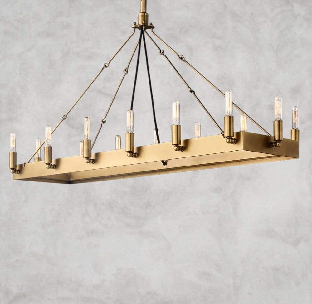 Camino Rectangular Outdoor Chandelier 41", 54"