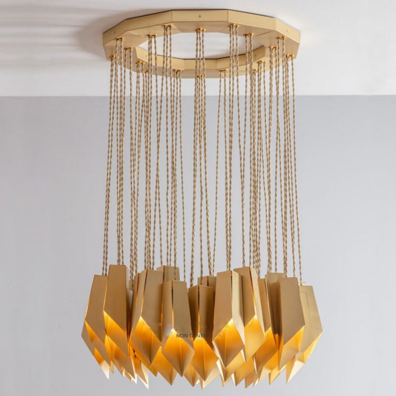 Bronze Fold Linear Chandelier